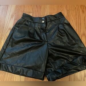 Zara faux leather shorts
